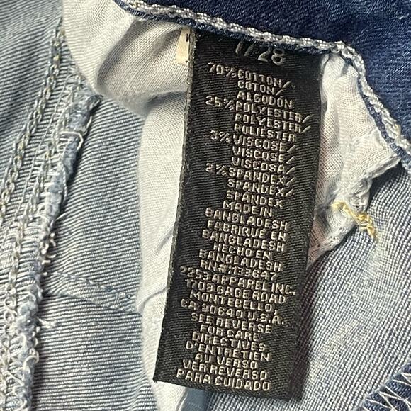 Kendall & Kylie Distressed Blue Denim  Icon Shorts‎ Teens Junior's Size 7/28 - Picture 7 of 10